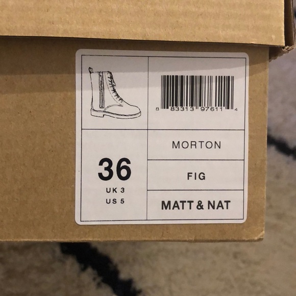🆕 NIB Matt & Nat Morton Vegan Combat boots - Picture 7 of 7
